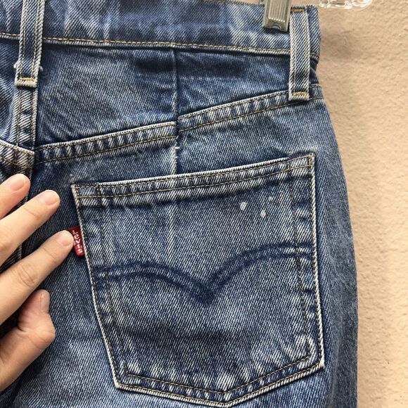 Levi's ALTERED STRAIGHT LEG WOMEN'S JEANS Size 25 Rigid High Rise Medium Wash - Picture 8 of 12